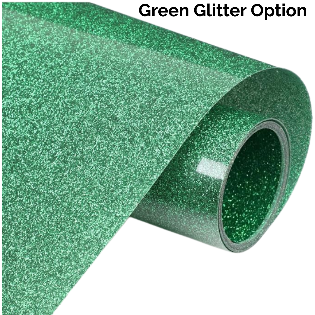 One Color in Glitter Vinyl (Green)