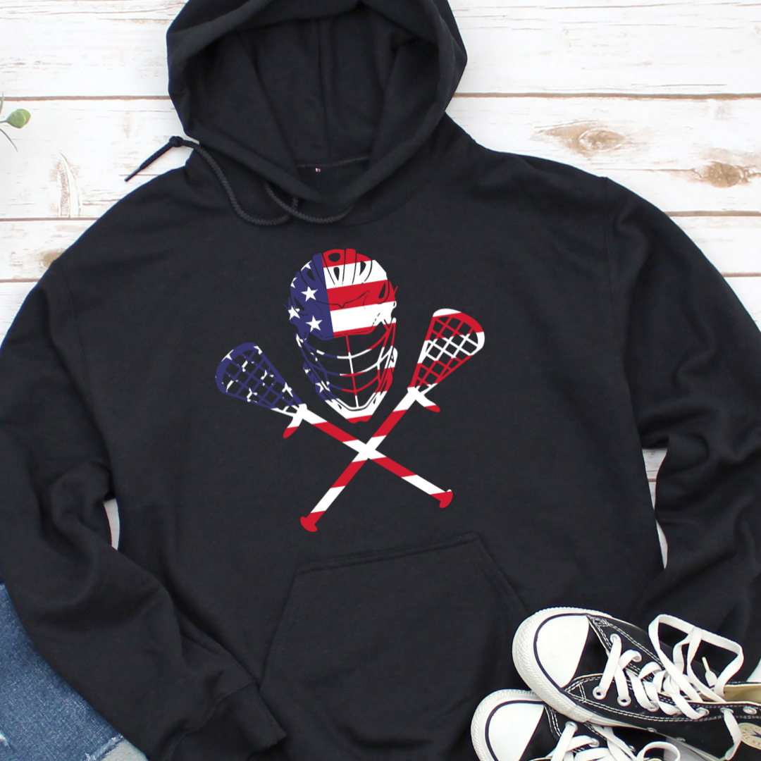 Red, White & LAX Hoodie