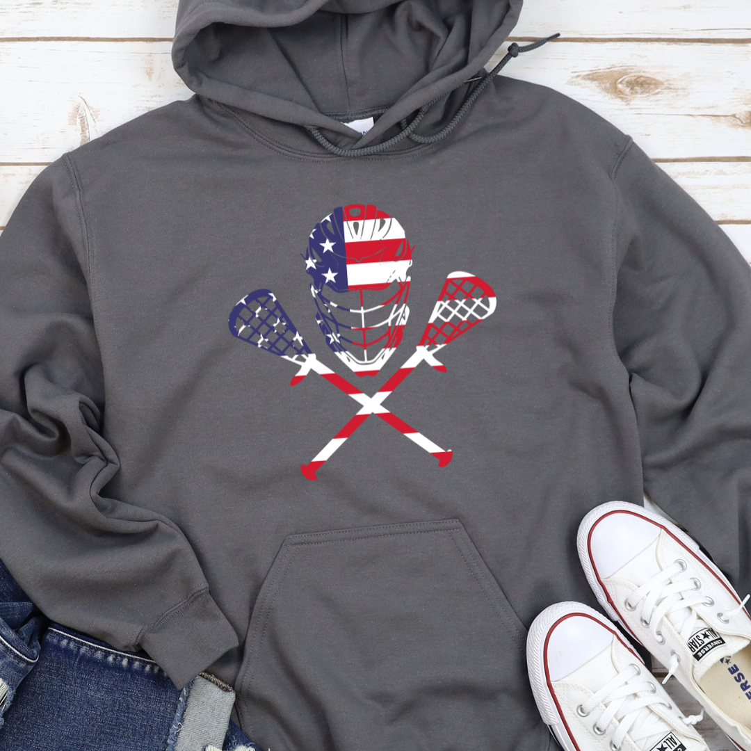 Red, White & LAX Hoodie