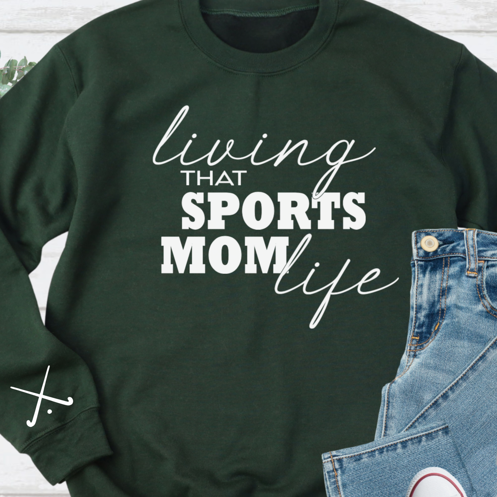 Living That Sports Mom Life Crewneck