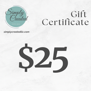 Simply Created Gift Certificate