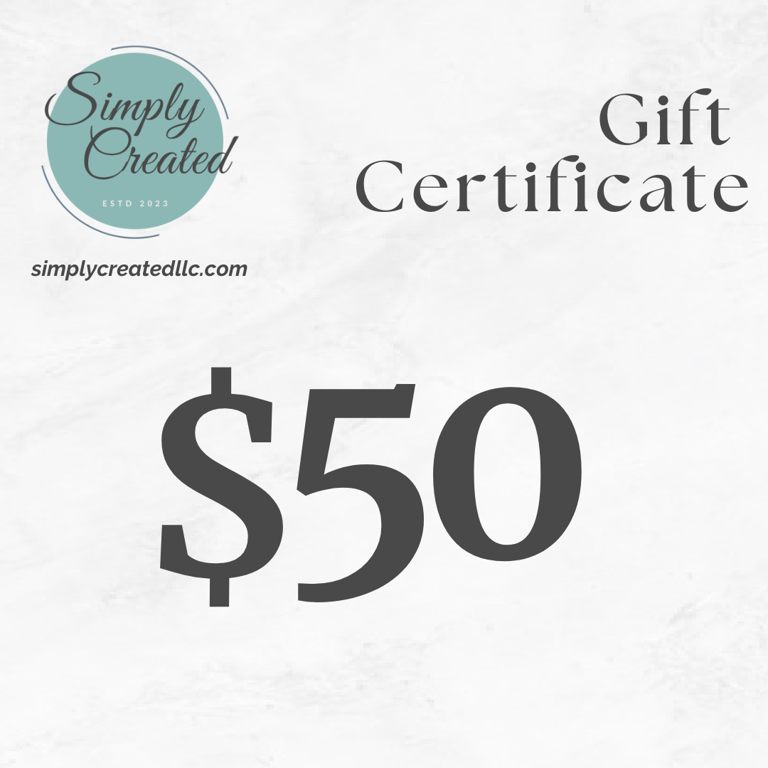 Simply Created Gift Certificate
