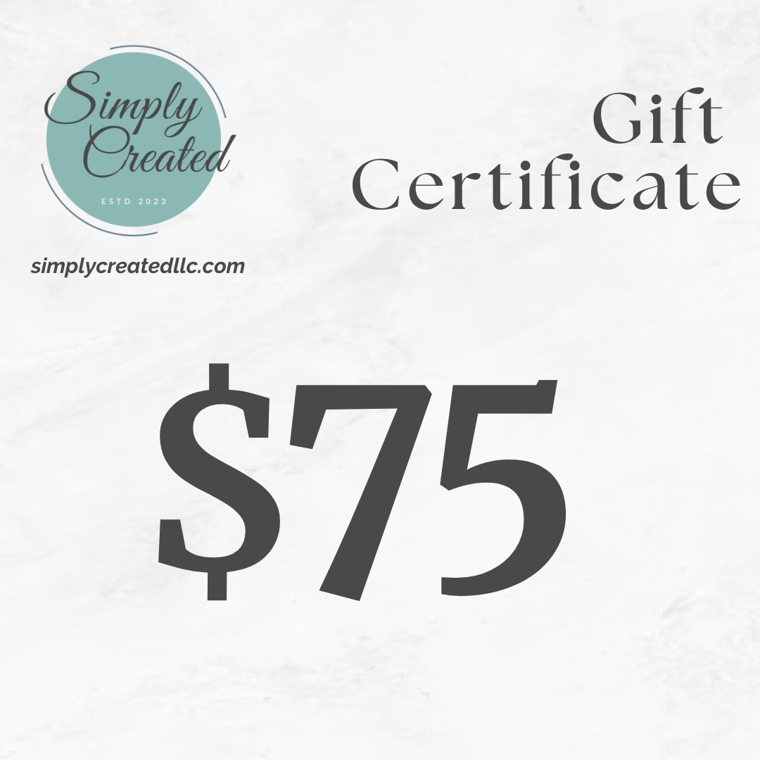 Simply Created Gift Certificate