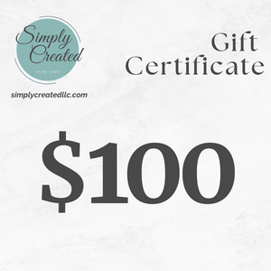Simply Created Gift Certificate