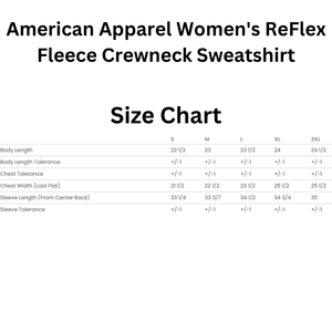 American Apparel Women's ReFlex Fleece Crewneck Sweatshirt