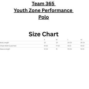 Team 365 Youth Zone Performance Polo